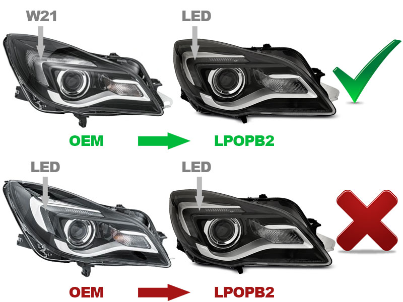 Передние фары BLACK LED для Opel Insignia FL