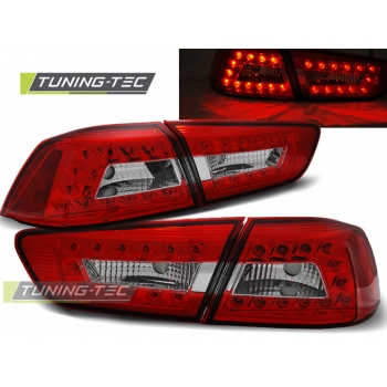 Задние фонари RED WHITE LED для Mitsubishi Lancer 10 Sedan