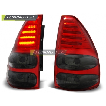 Задние фонари RED SMOKE LED для Toyota Land Cruiser Prado 120