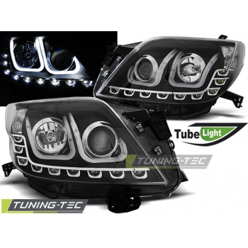 Передние фары TUBE LIGHT BLACK для Toyota Land Cruiser Prado 150