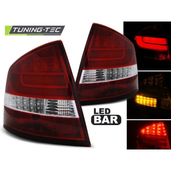 Задние фонари RED WHITE LED BAR для Skoda Octavia II A5 sedan
