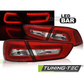 Задние фонари RED WHITE LED BAR для Mitsubishi Lancer 10 Sedan