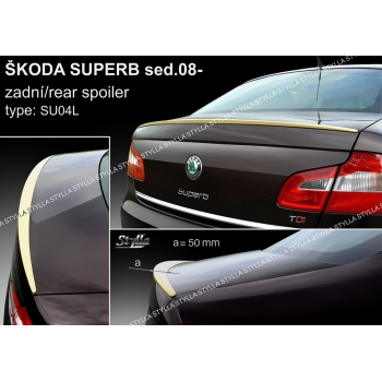 Лип спойлер (сабля) на крышку багажника для Skoda Superb II